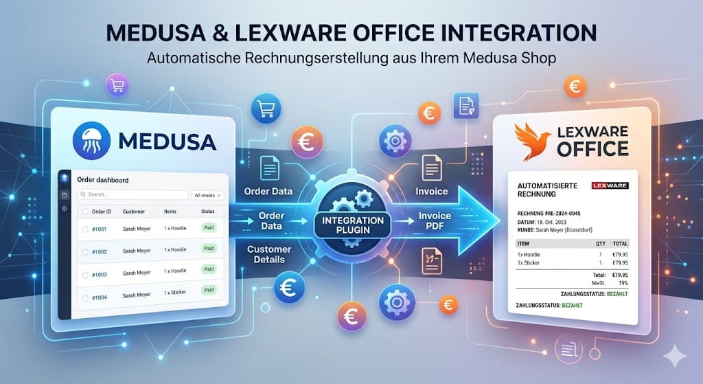 Medusa & Lexware Office Integration - Automatische Rechnungserstellung